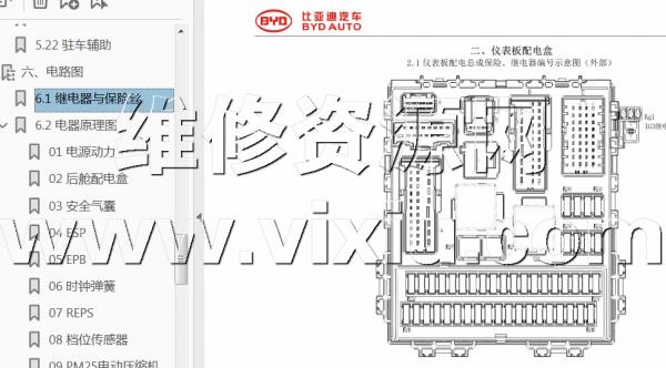 2018年比亚迪元EV车型（EA款）维修手册电路图详解