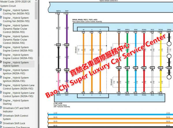 雷克萨斯UX系列雷克萨斯UX200维修电路图