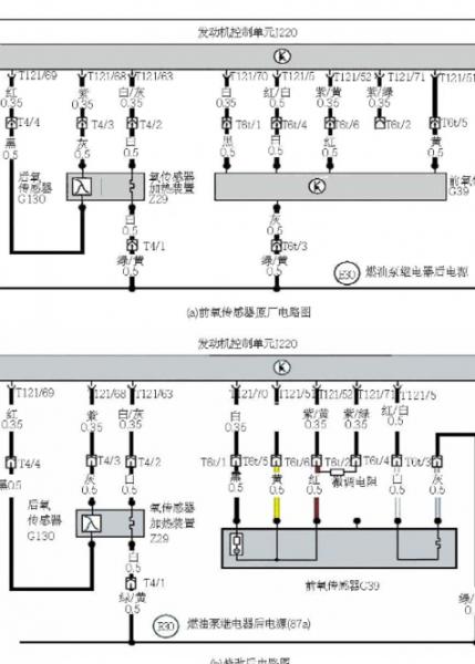 腾势标志氧传感器线路图,七代前氧传感器线路图