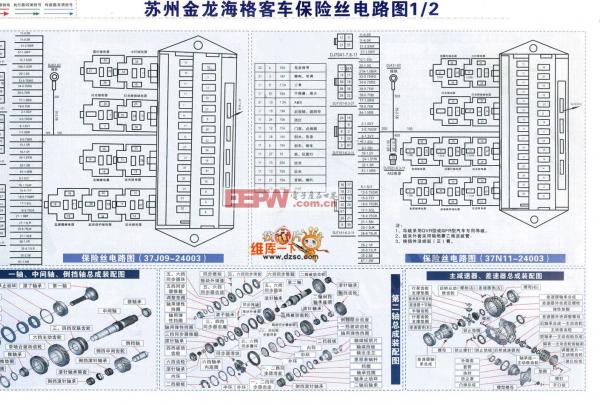 2015年金龙海格KLQ6601EV纯电动电路图及其功能分析