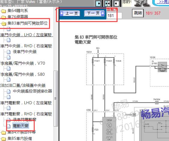  2015年沃尔沃XC70维修手册电路图及使用指南